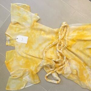 Yellow tie dye dress